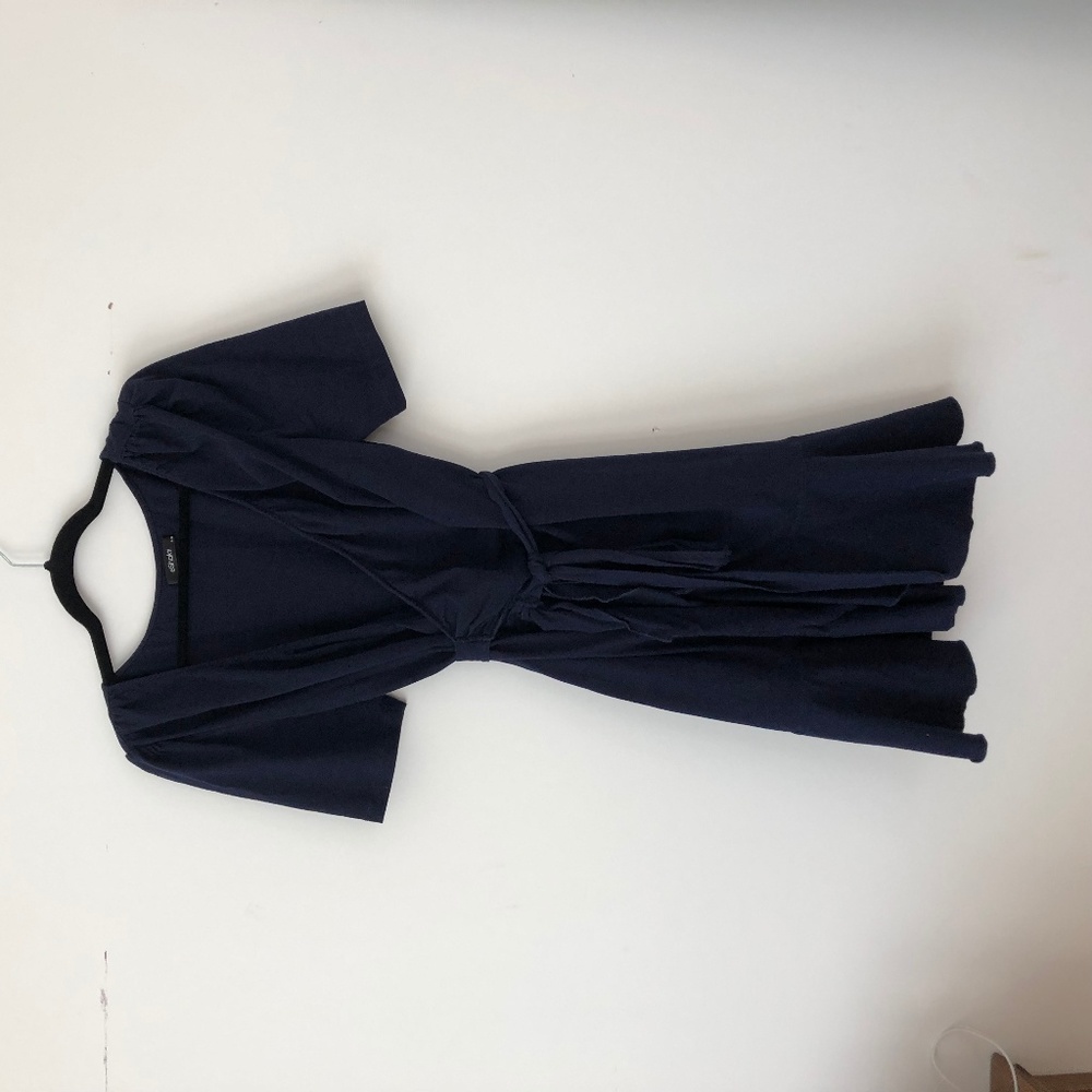 eShakti Blue Wrap Dress